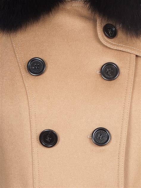 burberry fur collar cape|burberry ladies car coats.